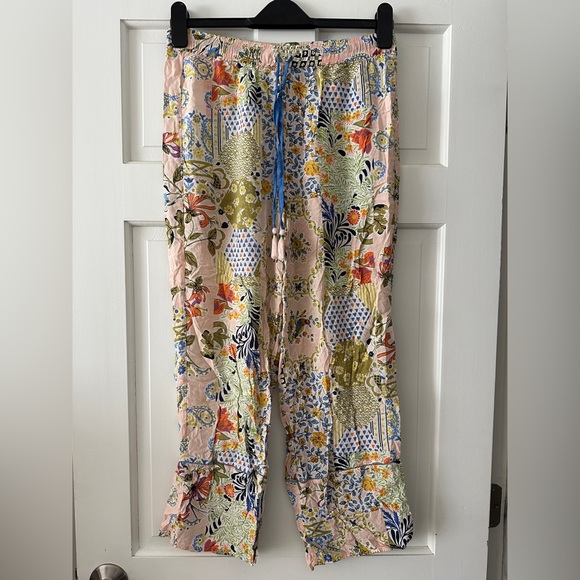 Anthropologie Adair Patchwork Floral Drawstring Sleep Pants - Picture 6 of 10